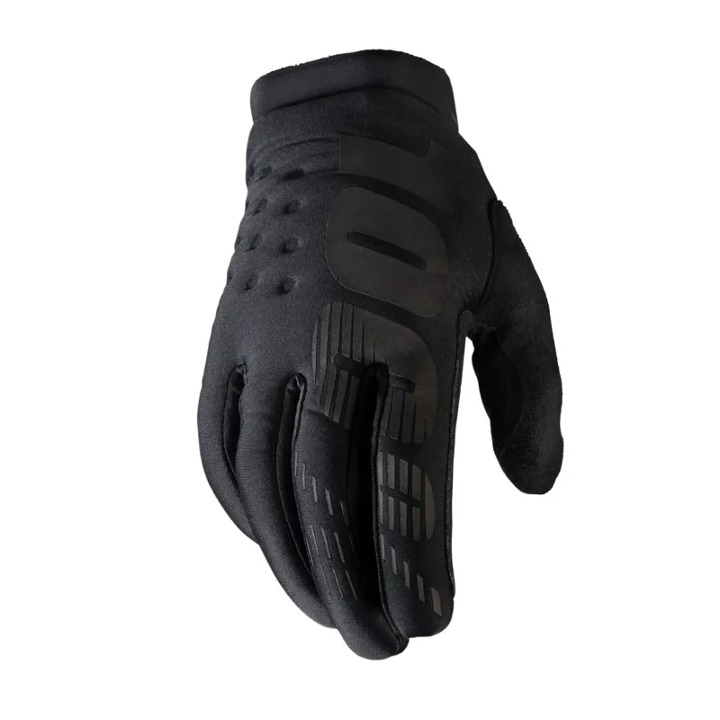 100% Brisker Cold Weather Gloves In Black/Grey