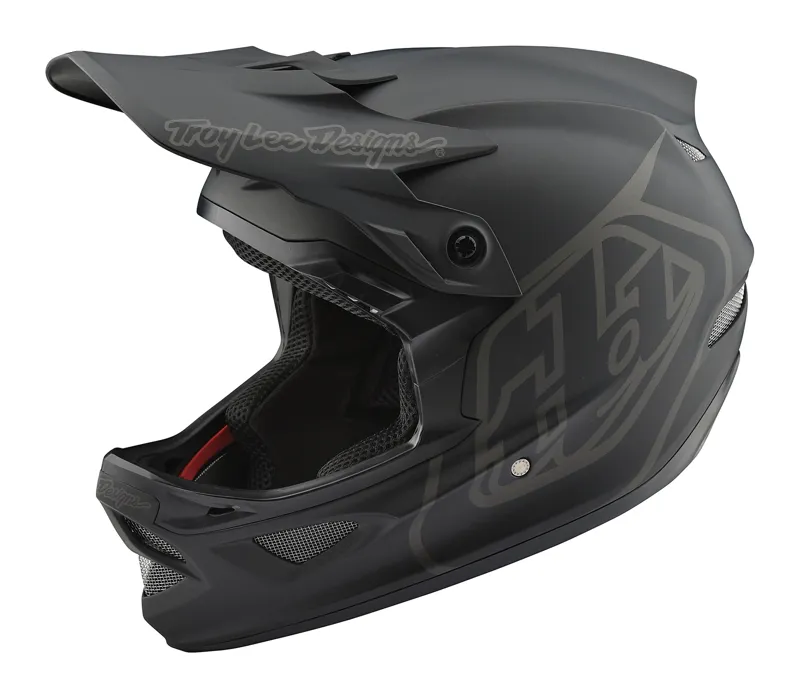 Troy Lee Designs D3 Fiberlite Full Face Helmet In Mono Black