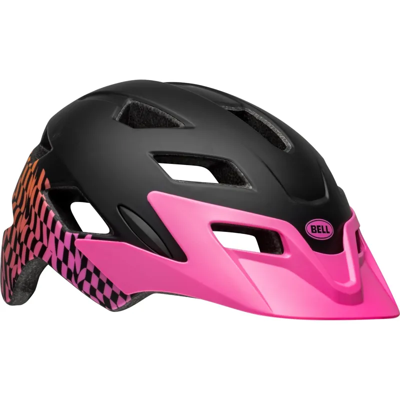 Bell Sidetrack Child Bike Helmet In Black And Pink