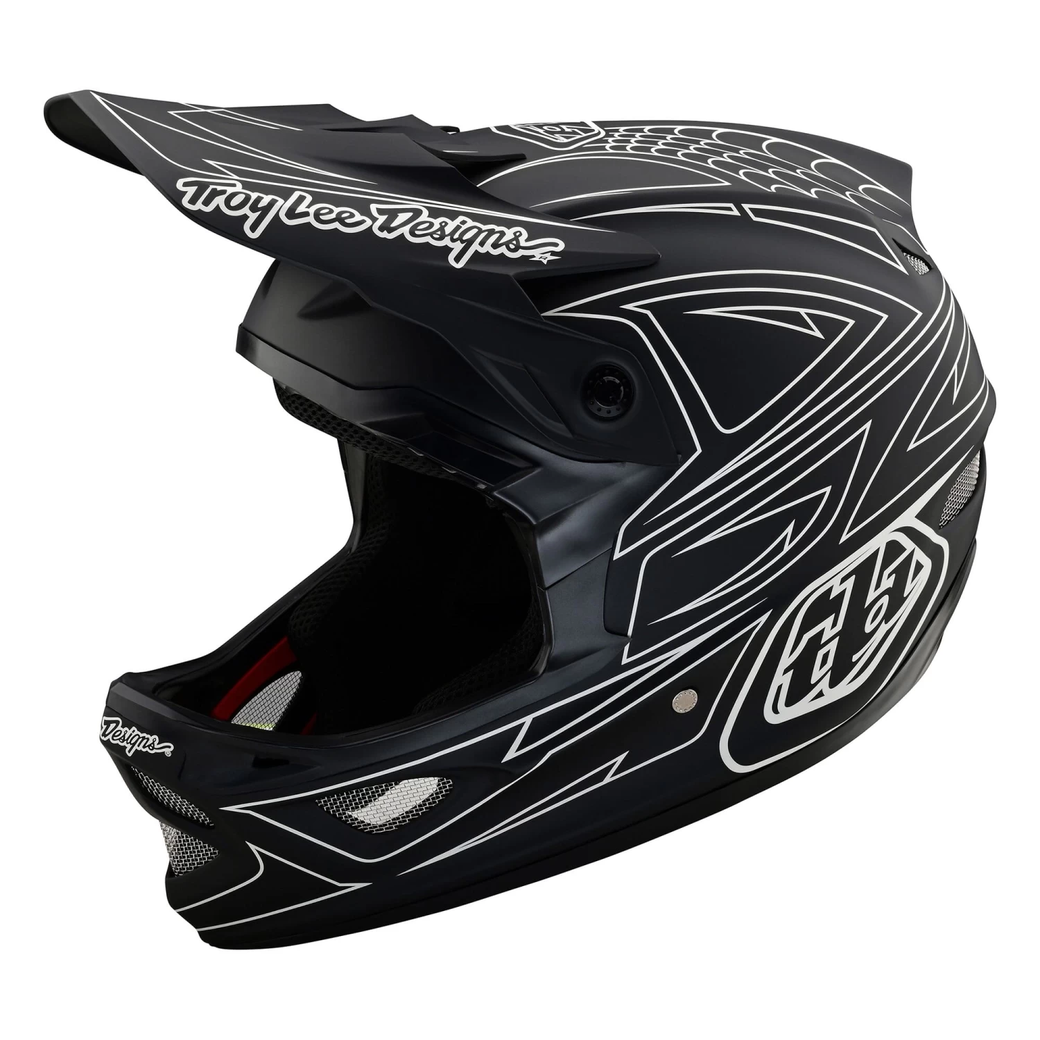 Troy Lee Designs D3 Fiberlite Helmet In Slant Red - Image 5