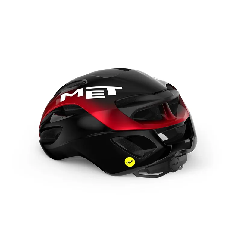 2023 MET Rivale MIPS Road Cycling Helmet In Black Red Mettalic - Image 4