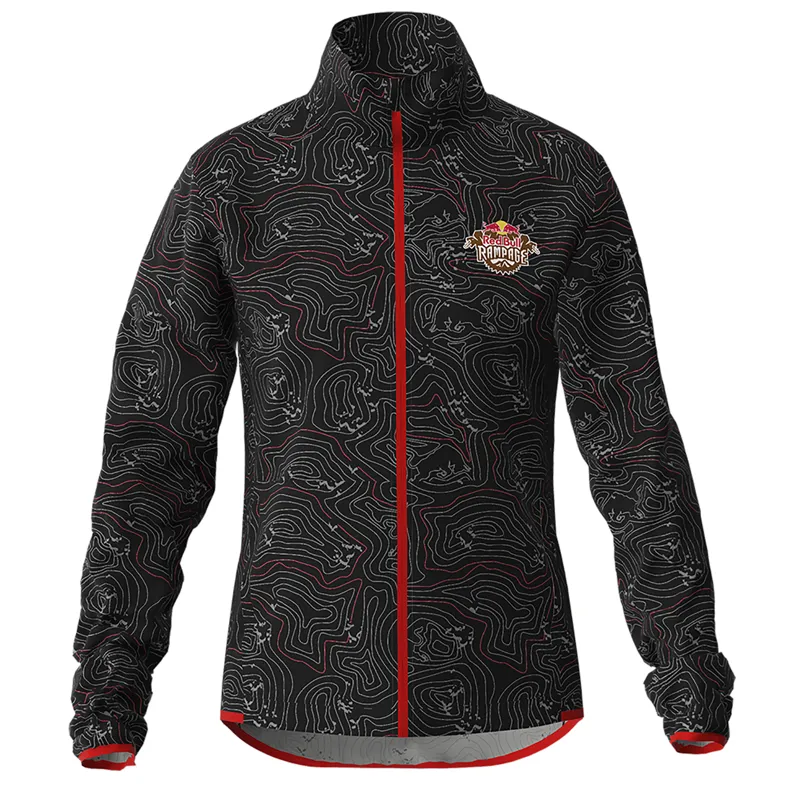 Red Bull Rampage Mountain Bike Windbreaker Jacket In Black And Red