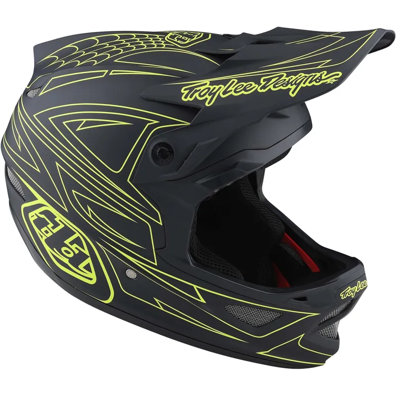 Troy Lee Designs D3 Fiberlite Mountain Bike Helmet In Grey