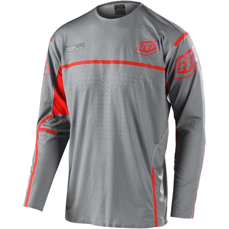 Troy Lee Designs Sprint Ultra Long Sleeve Lines Jersey In Grey Pink