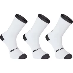 Madison Freewheel Long Cycling Socks 3 Pack In White