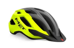 MET Crossover Helmet In Grey And Yellow