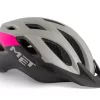 MET Crossover Helmet In Grey And Pink - Medium