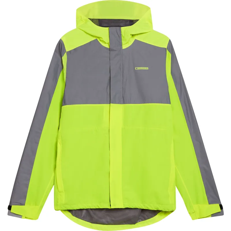 Madison Stellar FiftyFifty Reflective Mens Waterproof Jacket In Hi-Viz - Image 4