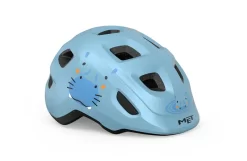 MET Hooray Kids Bike Helmet In Light Blue Hippo
