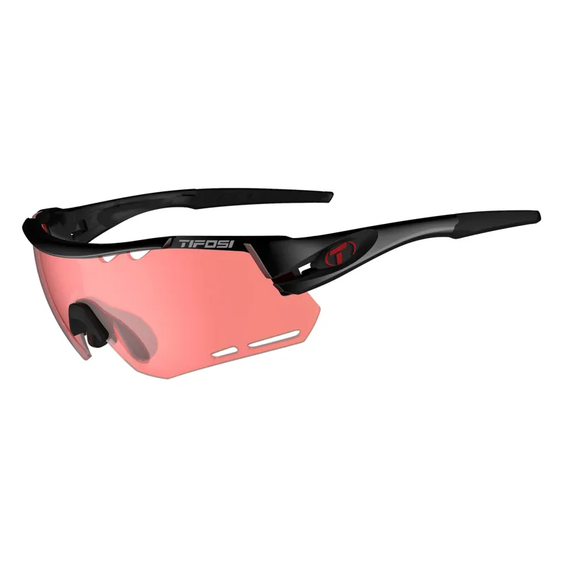 Tifosi Alliant Enliven Red Lens Cycling Sunglasses In Black