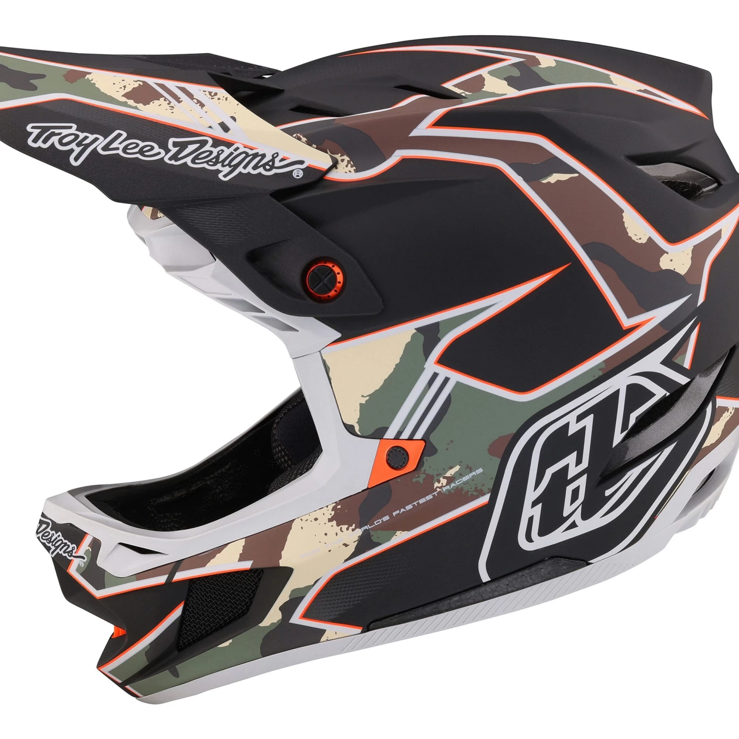Troy Lee Designs D4 Composite MIPS Full Face Helmet Matrix Camo White - Image 4