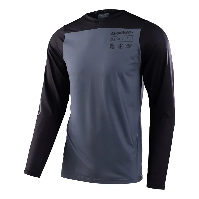 Troy Lee Designs Skyline Long Sleeve Jersey In Mono Charcoal - Image 3
