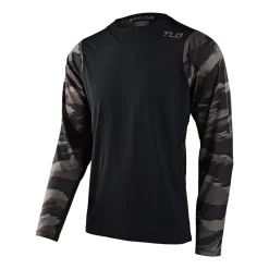 Troy Lee Designs Skyline Chill Long Sleeve Jersey In Hideout Black